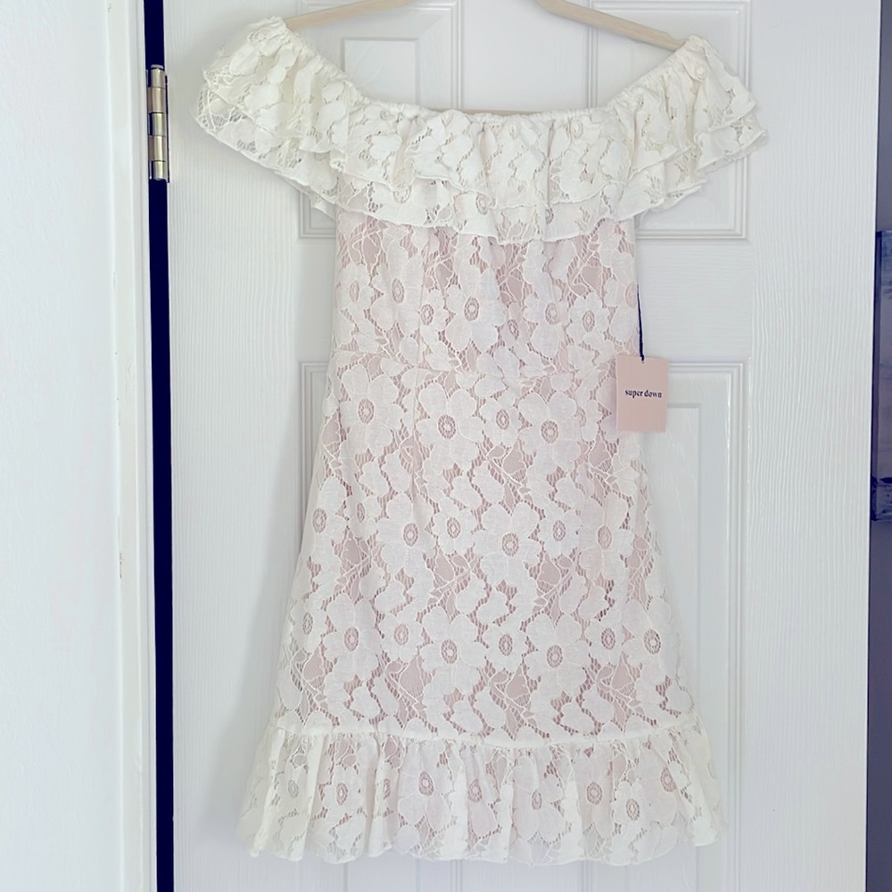 Super down XXS slim fit lace dress